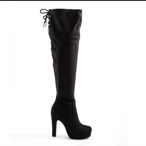Black torrid over the knee WW faux suede boots